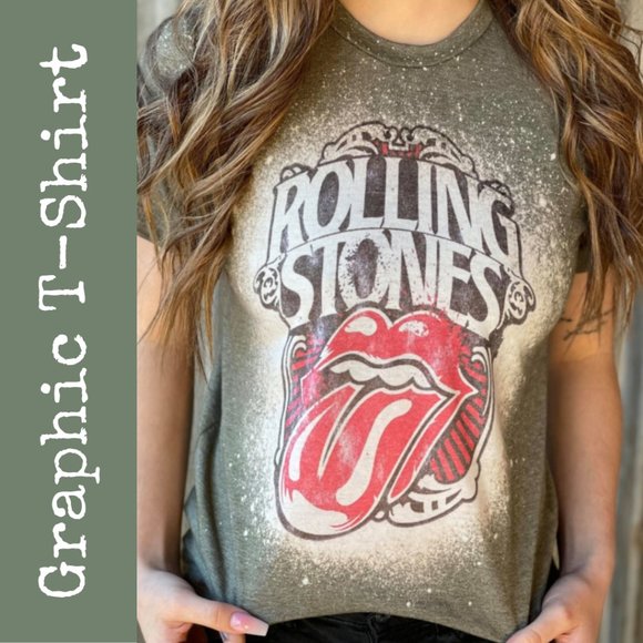 Tultex Rolling Stones Bleach Tee - Picture 2 of 7